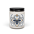 9oz Floral Soy Candle — Navy & Gold Mandala Scented Jar