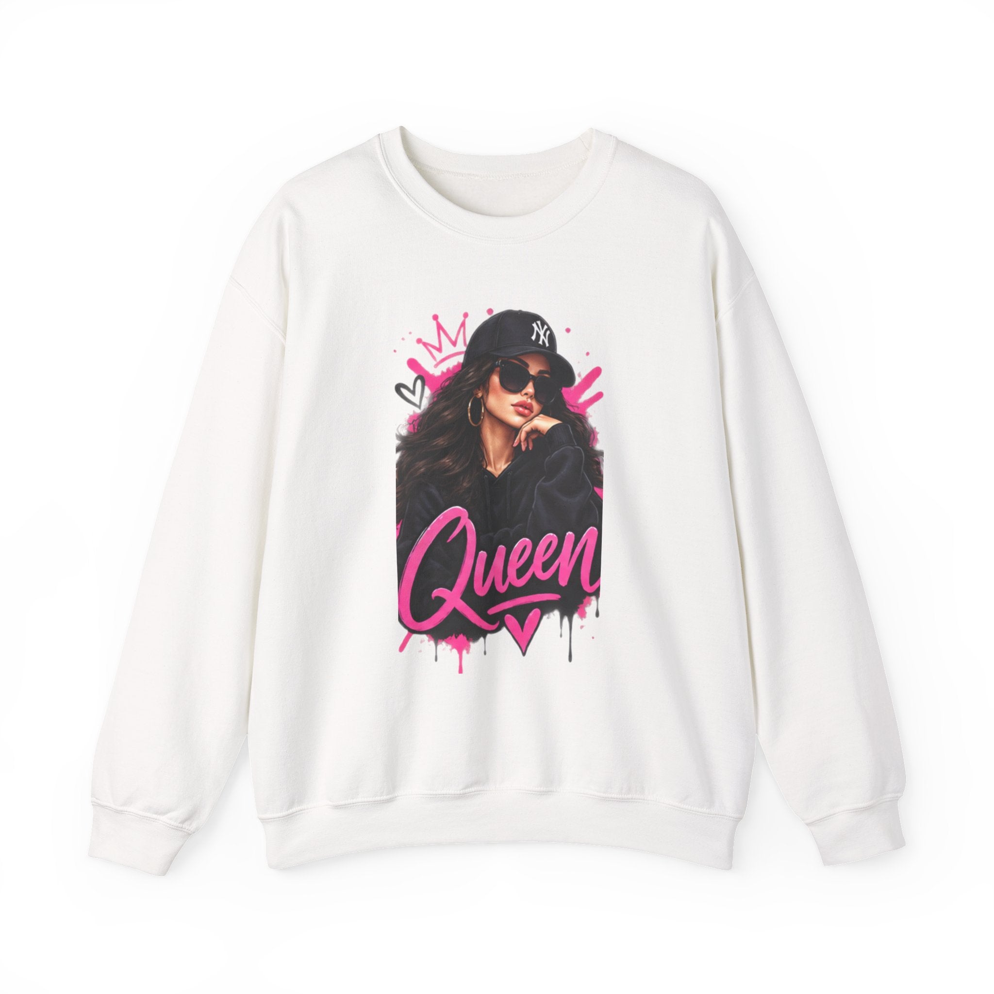 Queen Graphic Sweatshirt — Urban Streetwear Crewneck for Women