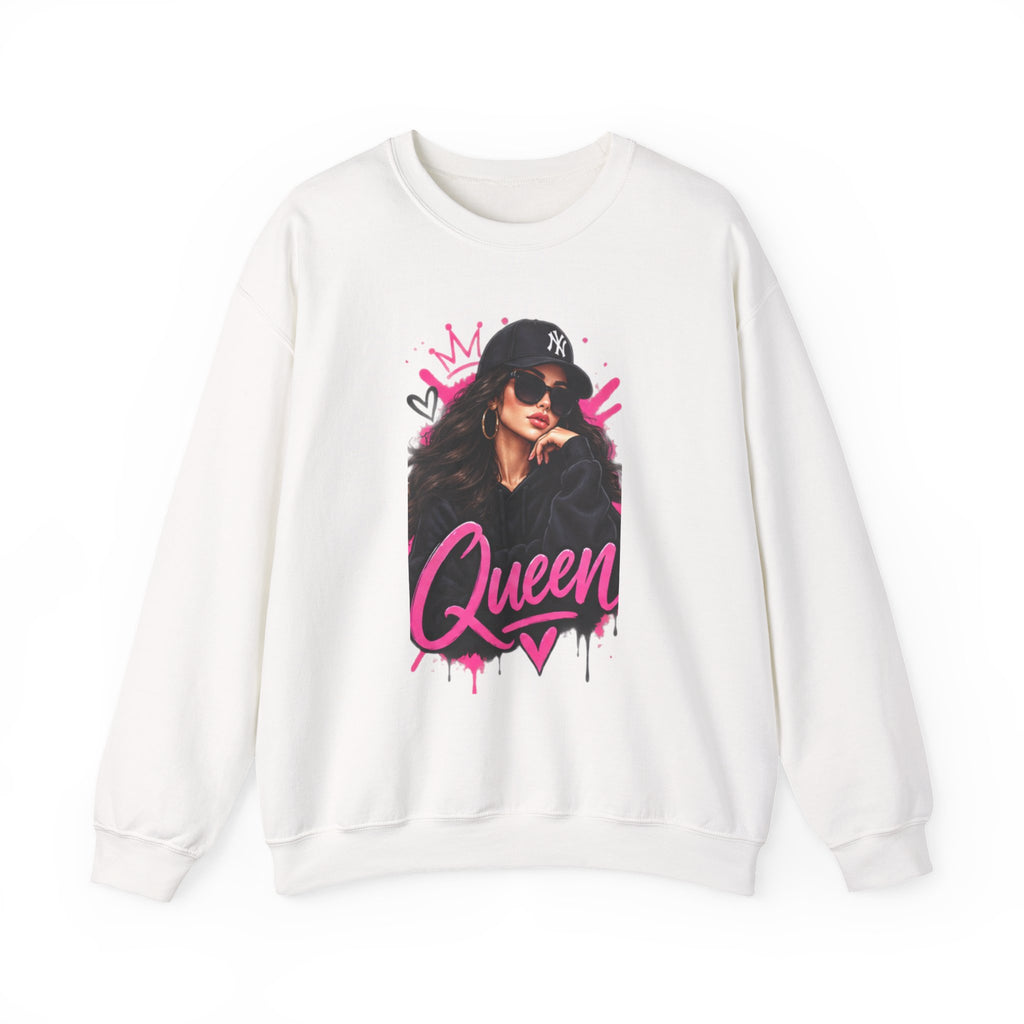 Queen Graphic Sweatshirt — Urban Streetwear Crewneck for Women
