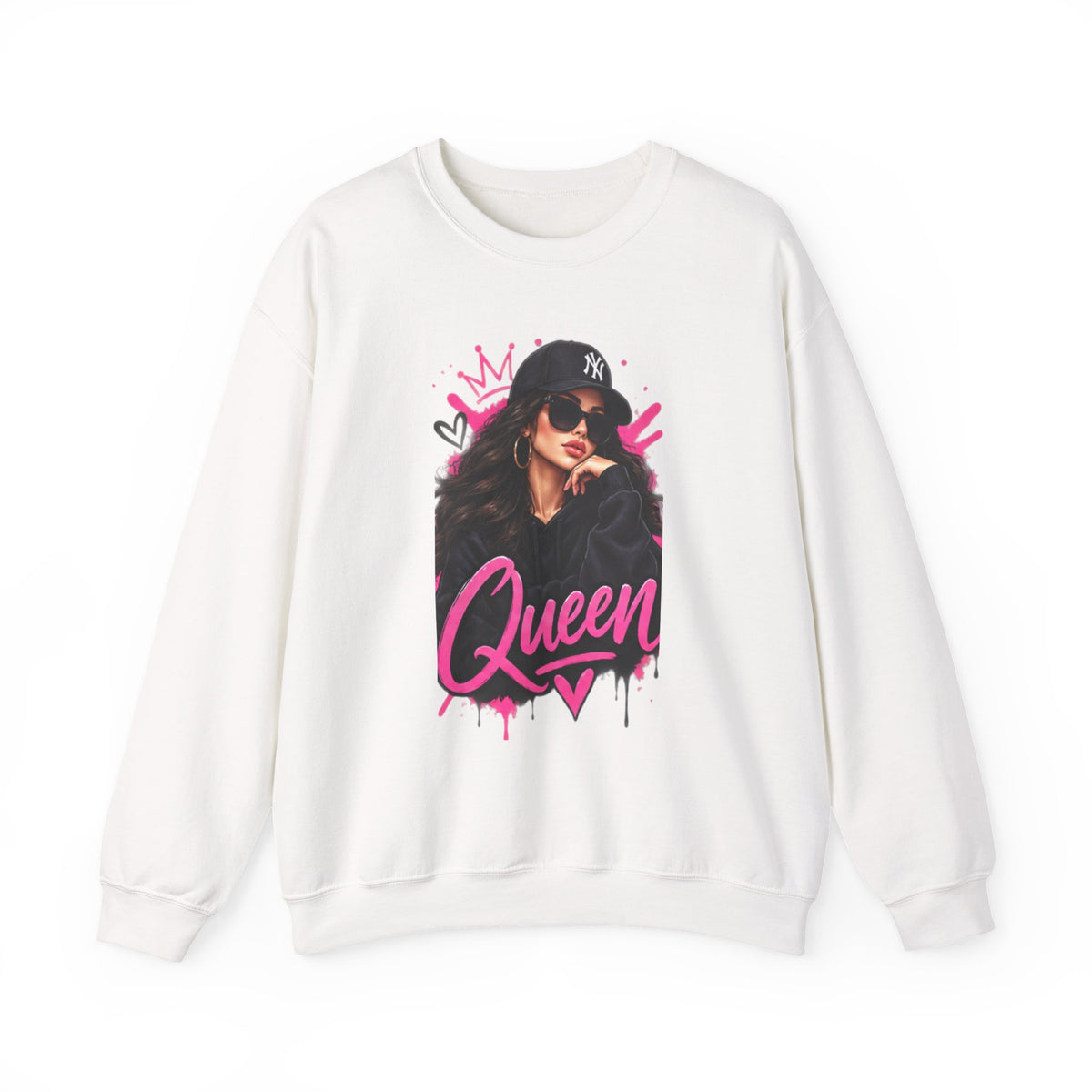 Queen Graphic Sweatshirt — Urban Streetwear Crewneck for Women
