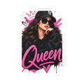 Queen Street Style Kiss-Cut Sticker — Trendy Pink Urban Girl Laptop Decal