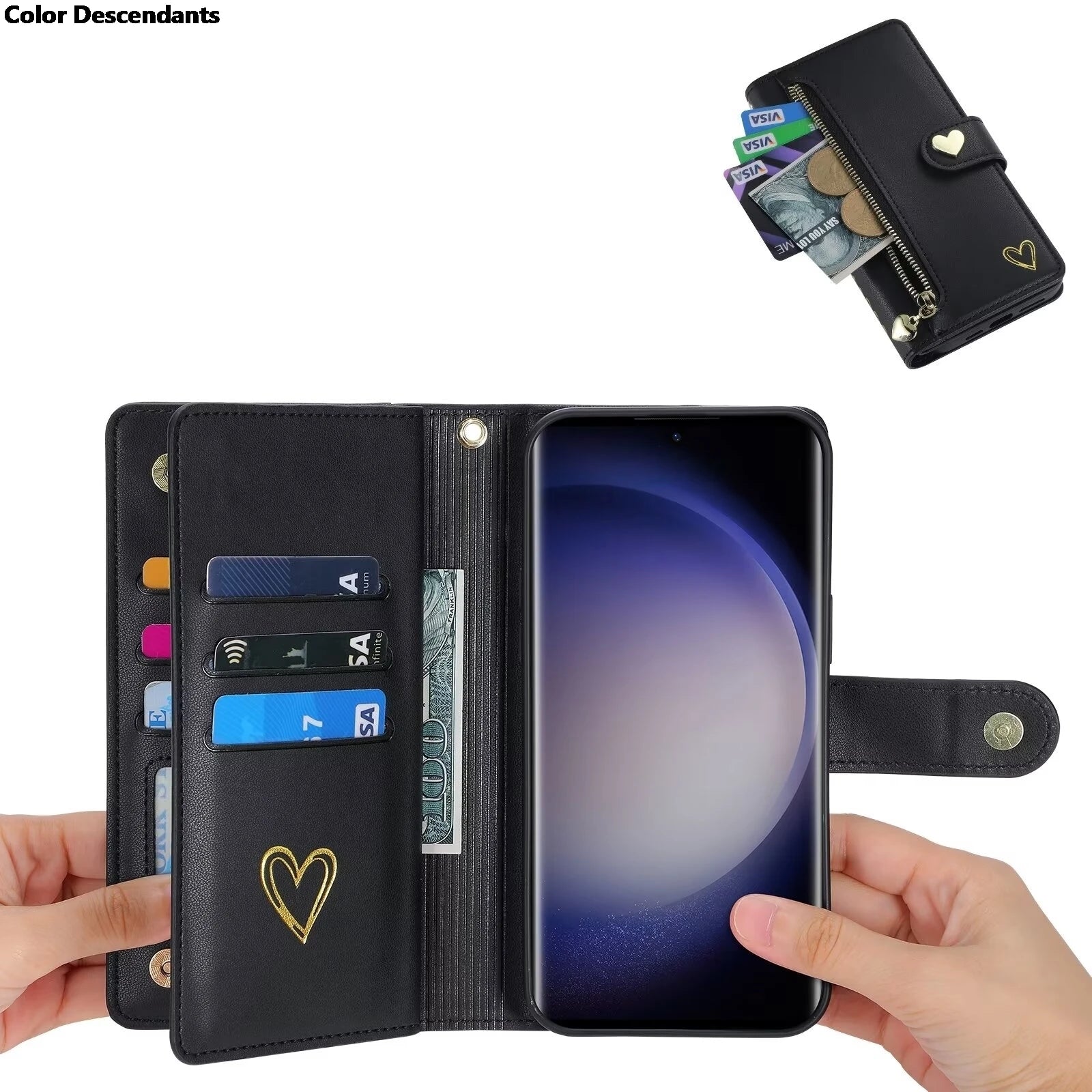For Xiaomi Redmi Note 13 Pro Plus 5G Zipper Wallet Leather Case For Redmi Note 13 4G Case Note12 Turbo 12S 12T 12R 12 Pro+ Cover