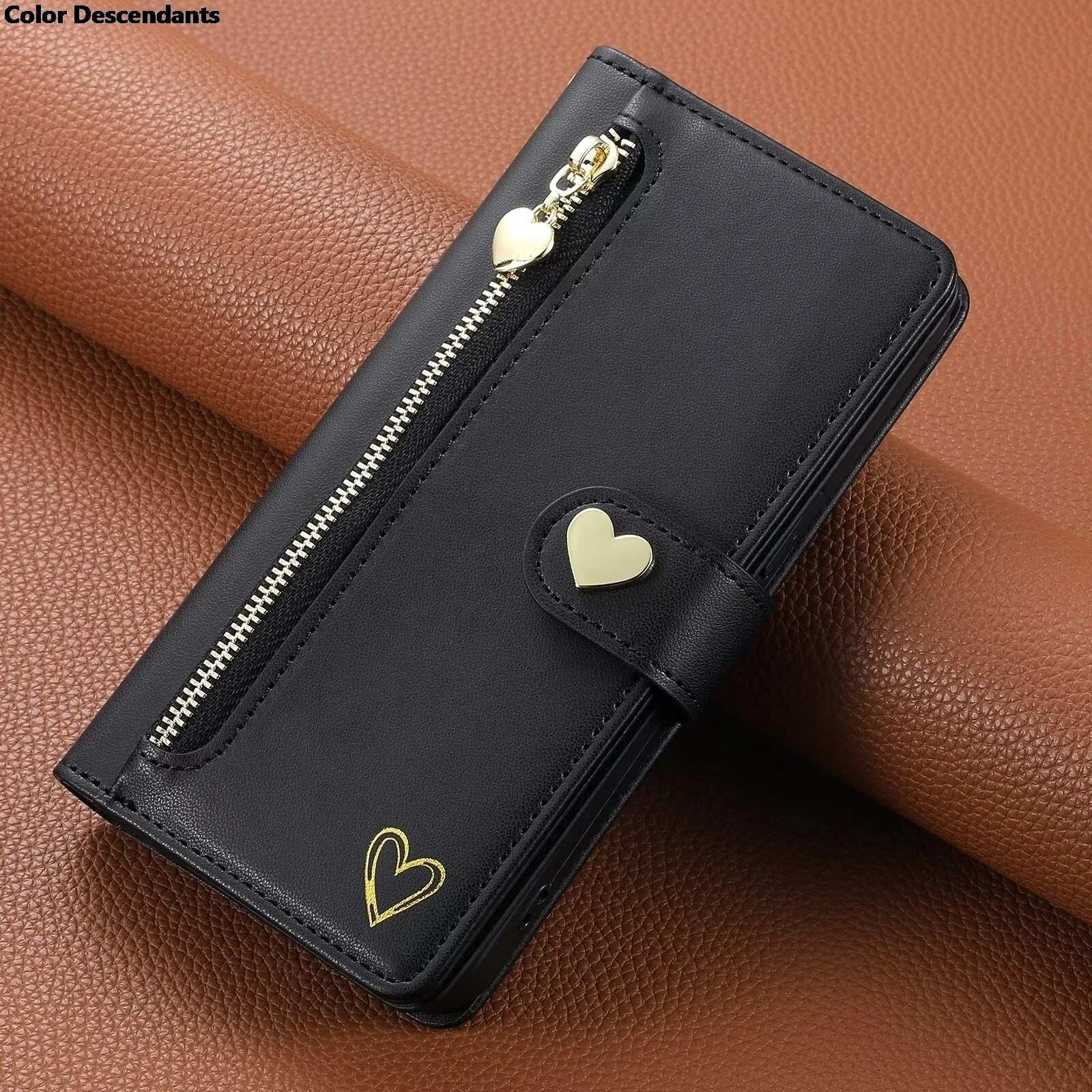 For Xiaomi Redmi Note 13 Pro Plus 5G Zipper Wallet Leather Case For Redmi Note 13 4G Case Note12 Turbo 12S 12T 12R 12 Pro+ Cover