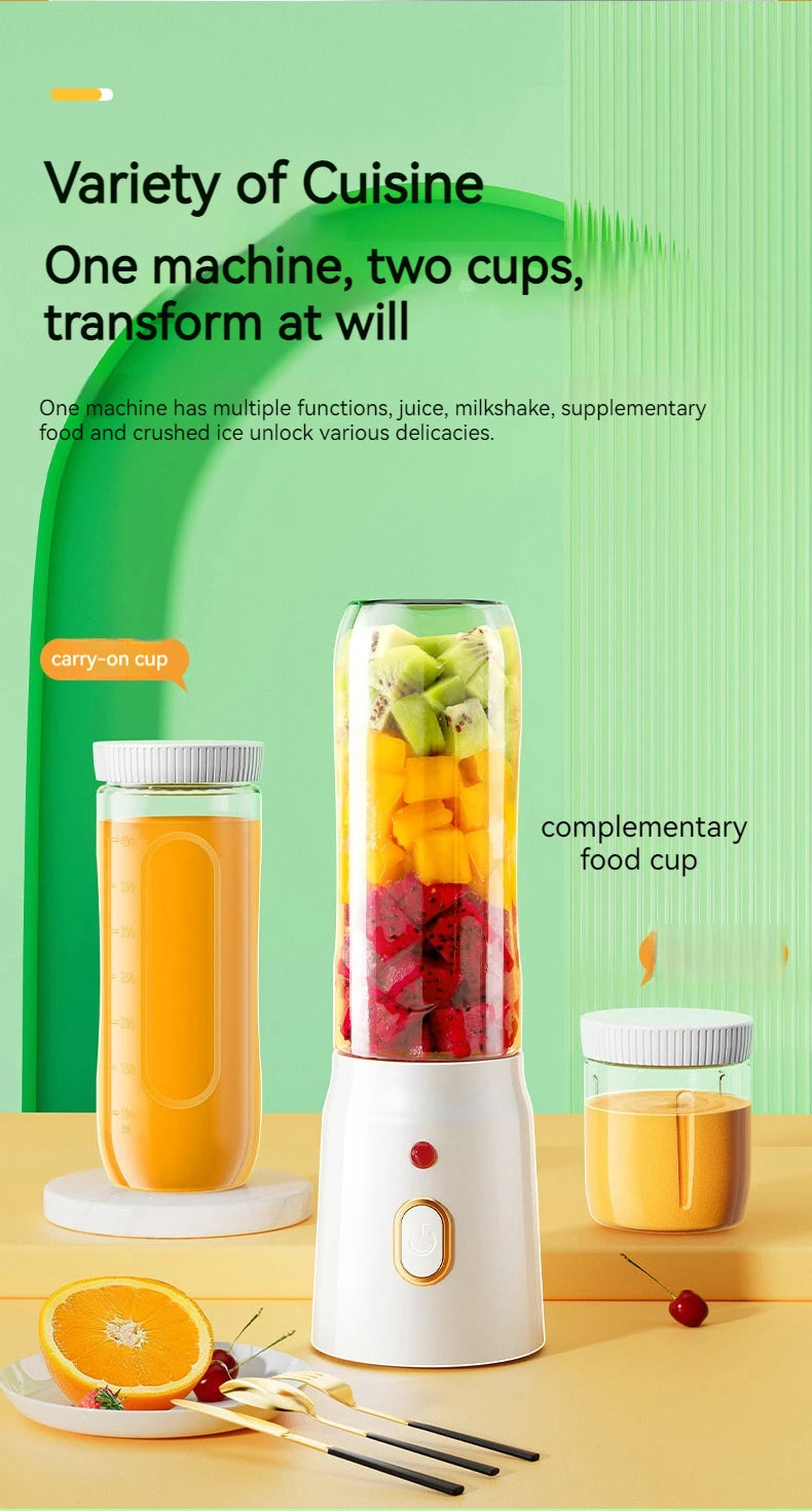 Portable Wireless Blender Electric Fruit Juicer Machine For Orange Ice Crushing 10 Blade Auxiliary Food Machine 1500mA Mixer