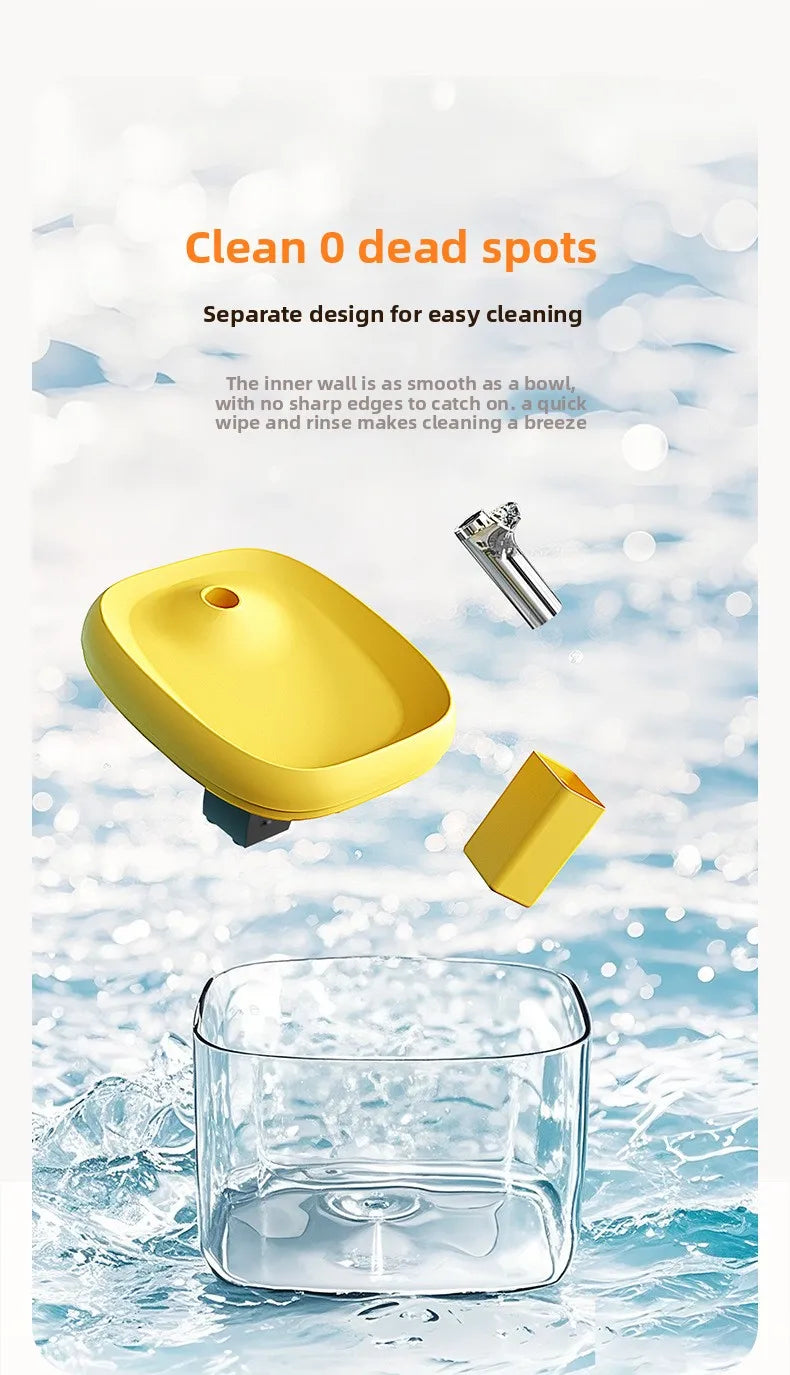 1.5L Automatic Circulating Pet Water Fountain USB Silent Anti-Dry Burn Pump Transparent Drinking Fountain for Cats Dogs Indoor