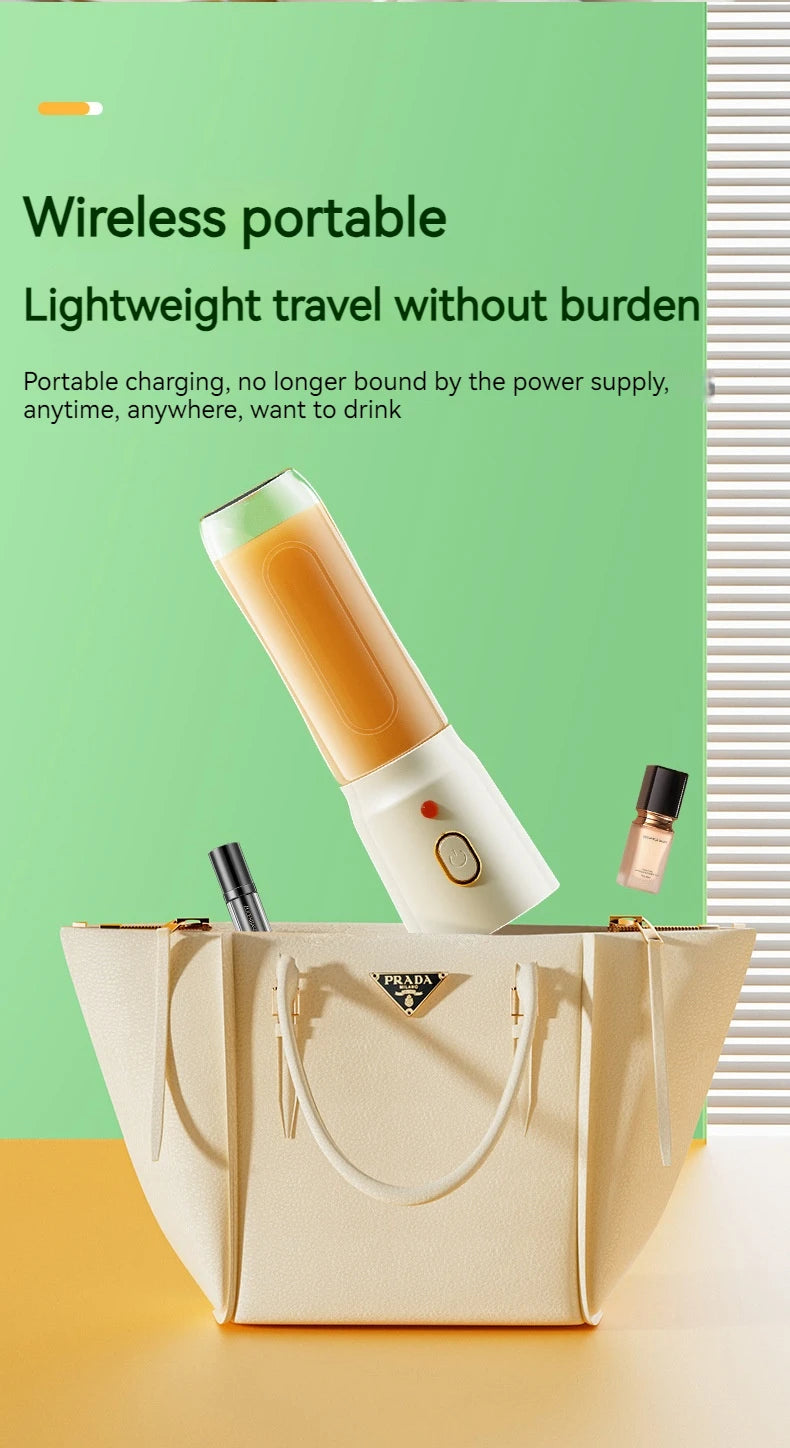 Portable Wireless Blender Electric Fruit Juicer Machine For Orange Ice Crushing 10 Blade Auxiliary Food Machine 1500mA Mixer