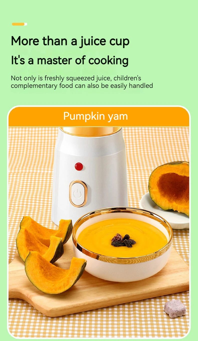 Portable Wireless Blender Electric Fruit Juicer Machine For Orange Ice Crushing 10 Blade Auxiliary Food Machine 1500mA Mixer