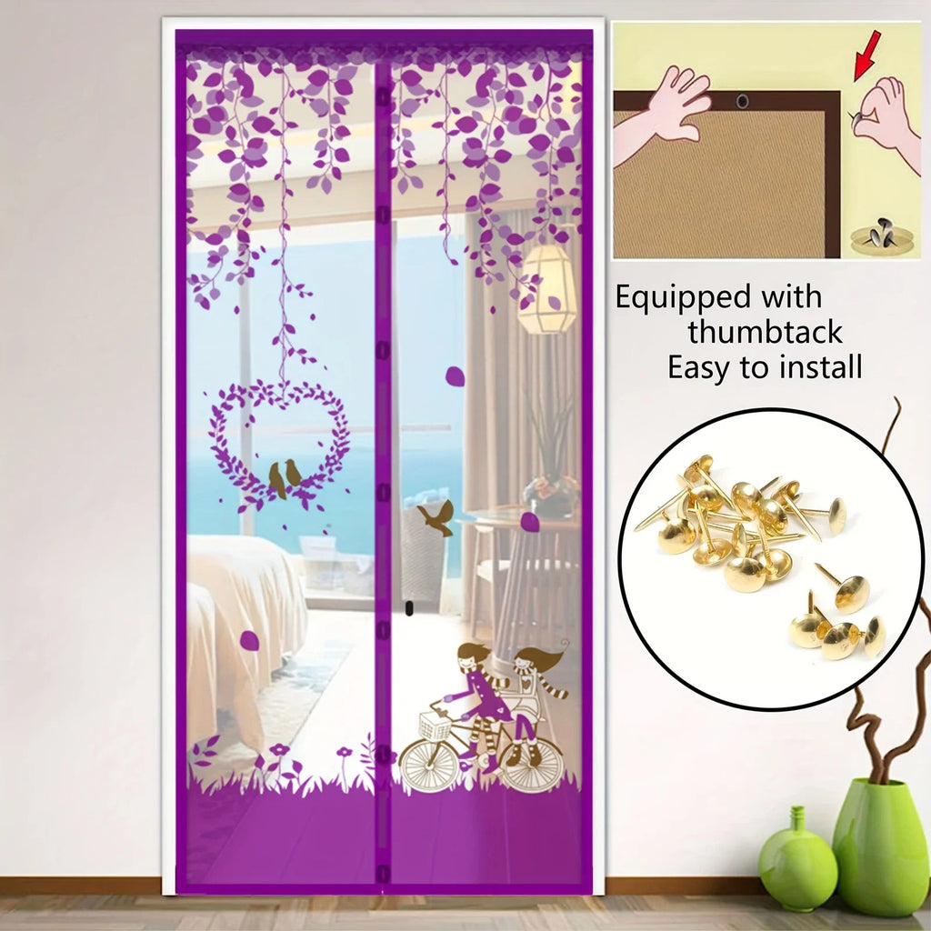 Magnetic Mosquito Door Curtain – Insect Proof Mesh with Automatic Closing