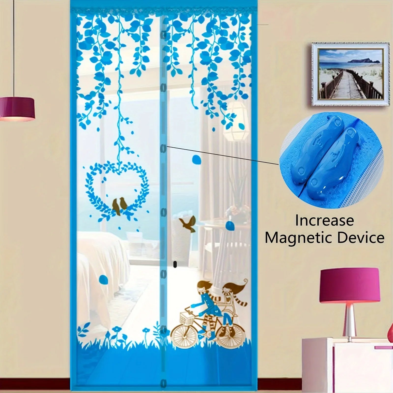 Magnetic Mosquito Door Curtain – Insect Proof Mesh with Automatic Closing