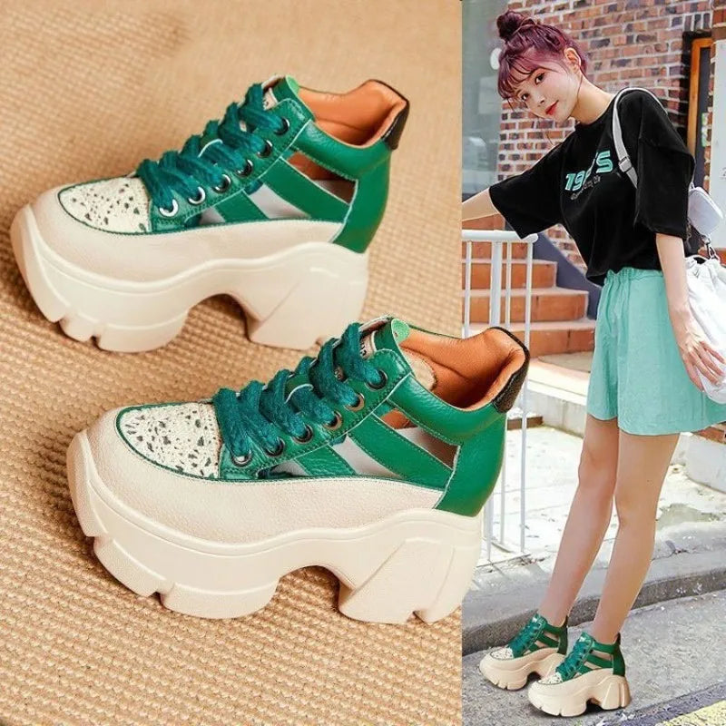 Women’s Stylish Platform Sneakers – Trendy Summer Casual Shoes