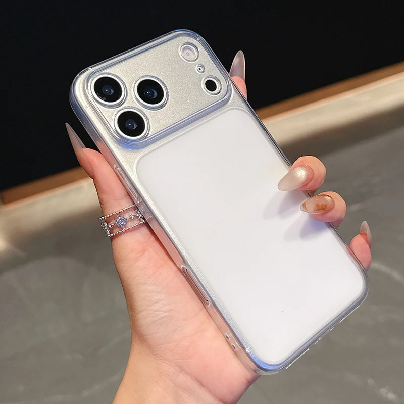 Ultra Thin Clear Orange Silicone Case for iPhone 17 Pro Max – Soft TPU Luxury Cover