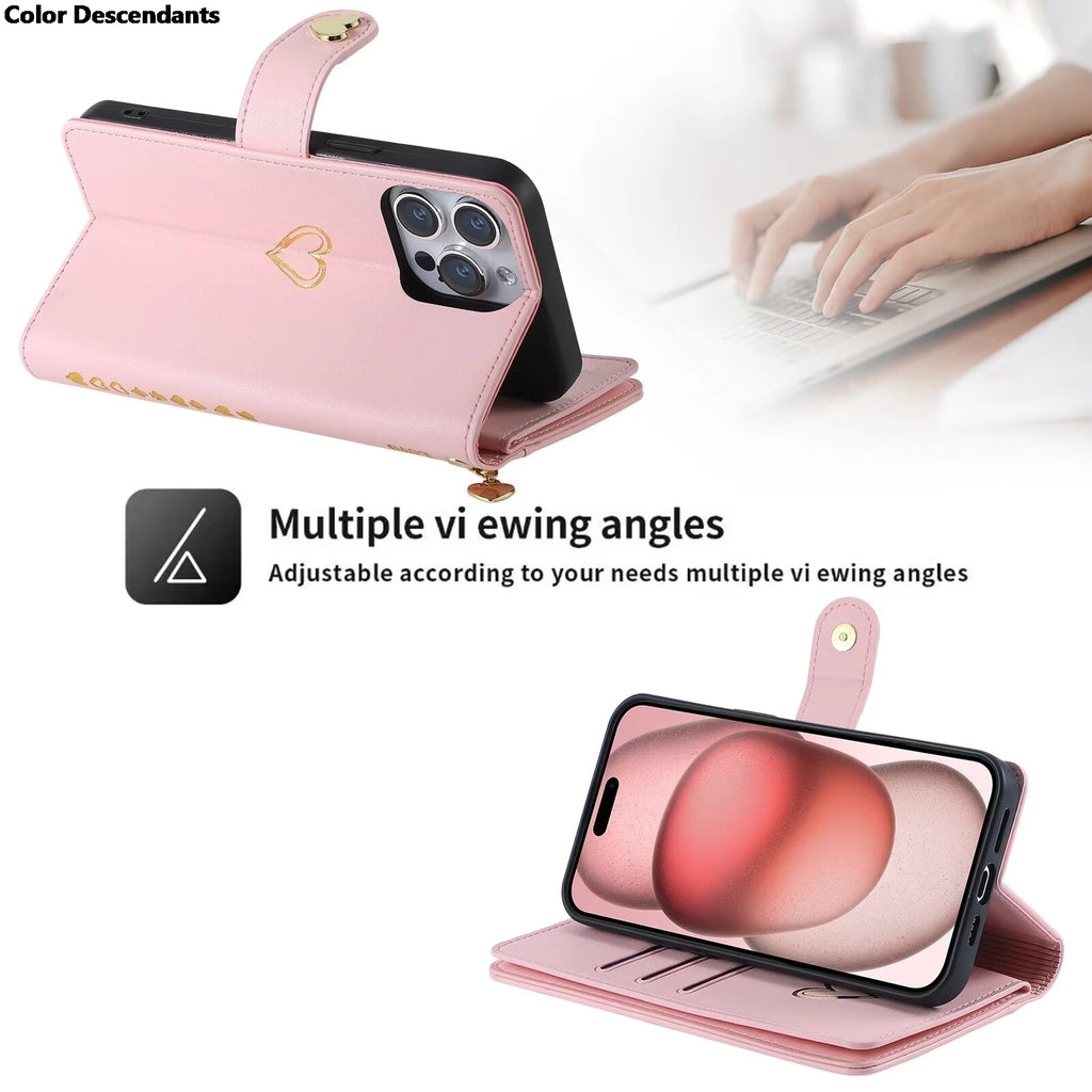 For Xiaomi Redmi Note 13 Pro Plus 5G Zipper Wallet Leather Case For Redmi Note 13 4G Case Note12 Turbo 12S 12T 12R 12 Pro+ Cover