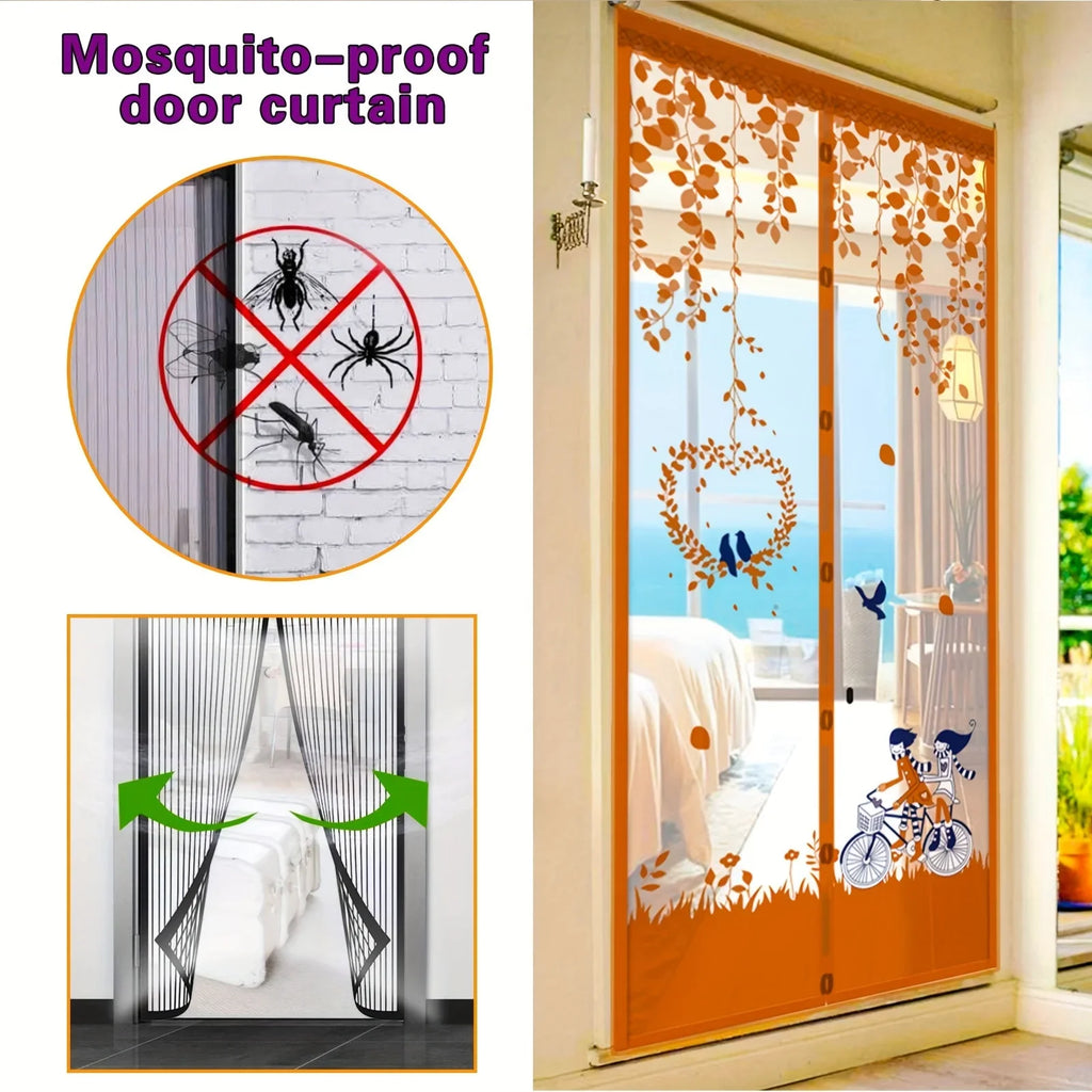 Magnetic Mosquito Door Curtain – Insect Proof Mesh with Automatic Closing