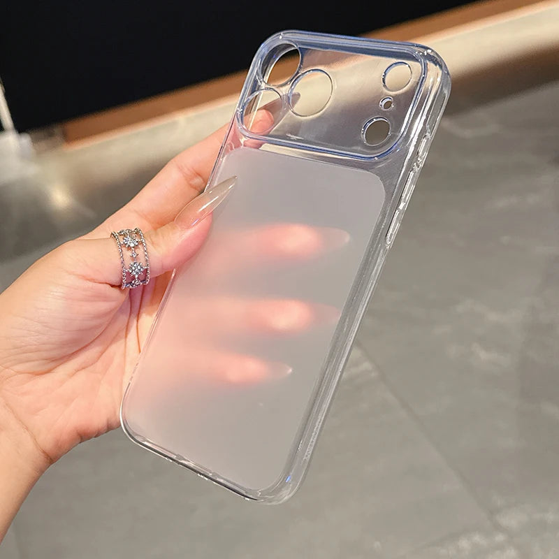 Ultra Thin Clear Orange Silicone Case for iPhone 17 Pro Max – Soft TPU Luxury Cover