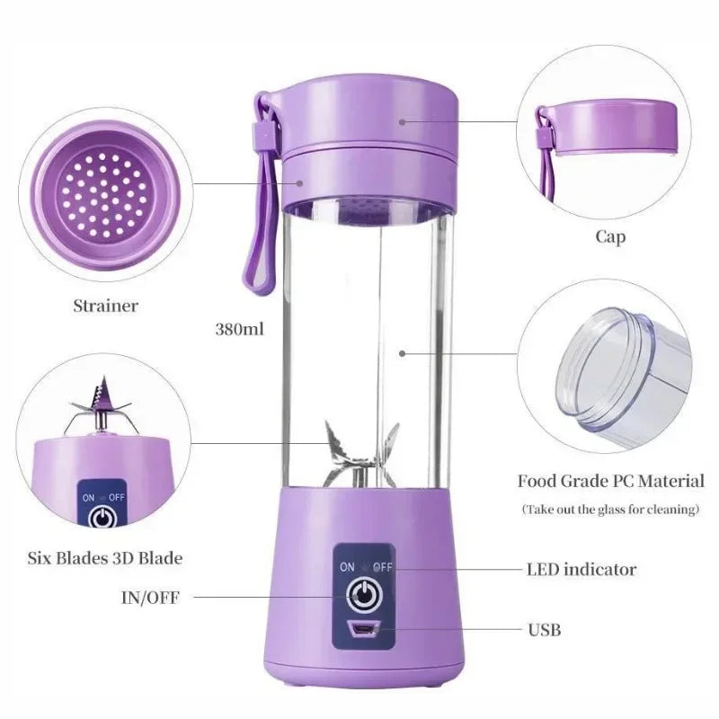 Electric Handheld Blender – Compact Portable Fruit & Smoothie Mixer