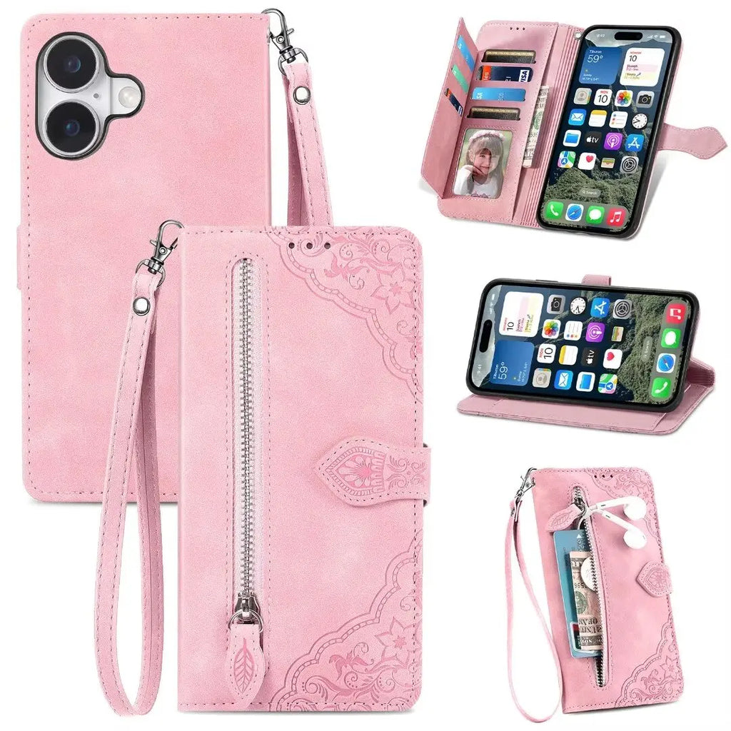 For Xiaomi Redmi Note 13 Pro Plus 5G Zipper Wallet Leather Case For Redmi Note 13 4G Case Note12 Turbo 12S 12T 12R 12 Pro+ Cover
