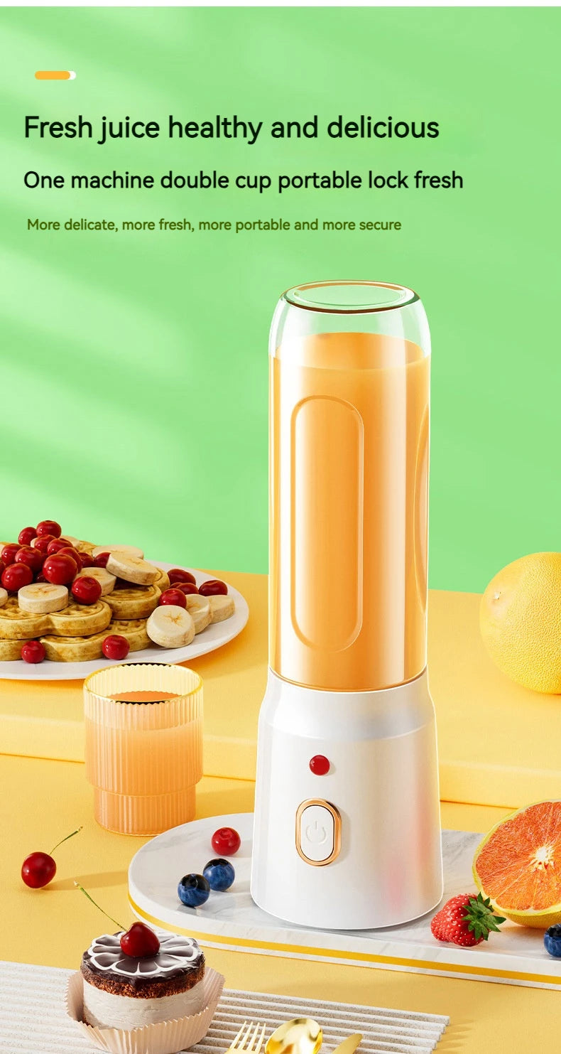 Portable Wireless Blender Electric Fruit Juicer Machine For Orange Ice Crushing 10 Blade Auxiliary Food Machine 1500mA Mixer