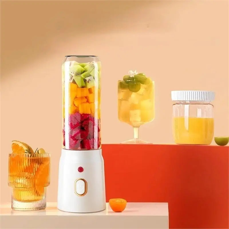 Portable Wireless Blender Electric Fruit Juicer Machine For Orange Ice Crushing 10 Blade Auxiliary Food Machine 1500mA Mixer