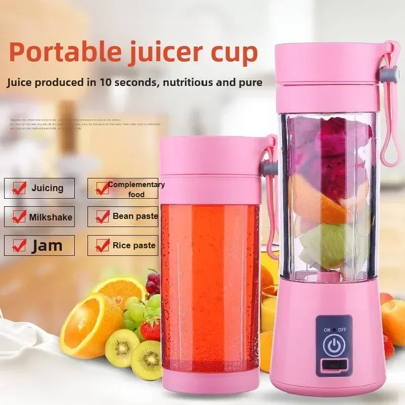 Electric Handheld Blender – Compact Portable Fruit & Smoothie Mixer