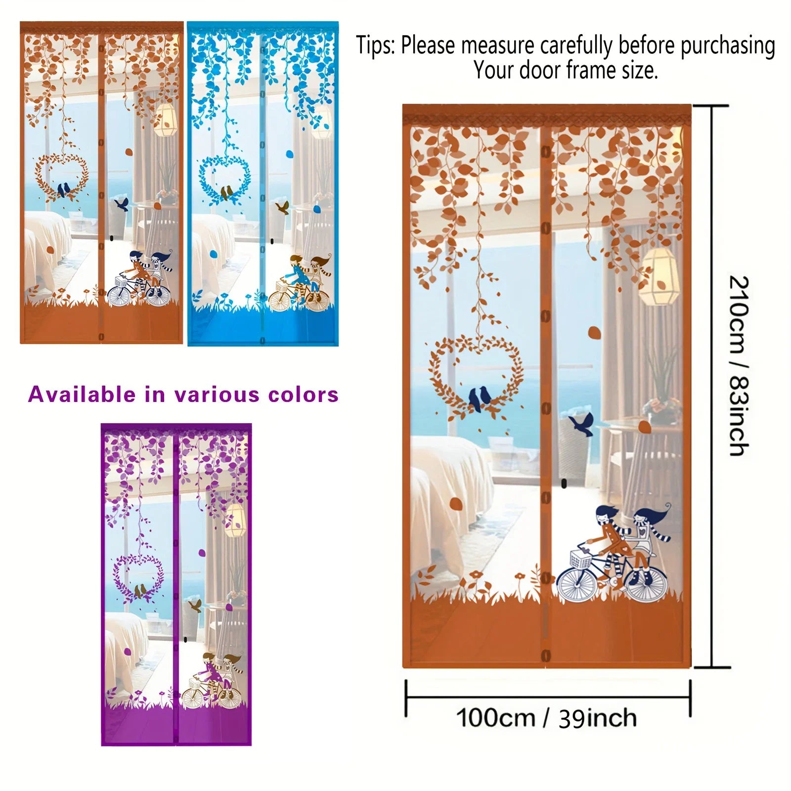 Magnetic Mosquito Door Curtain – Insect Proof Mesh with Automatic Closing